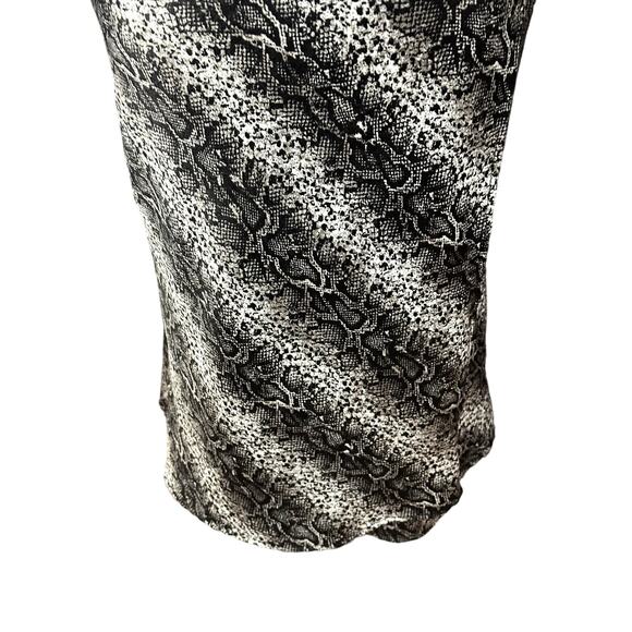 Forgotten Grace Black/White Snake Print Faux Wrap Skirt Pull On S NWT - Picture 3 of 9